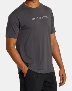 RVCA CHECK BOX SHORT SLEEVE TEE Slate Sale