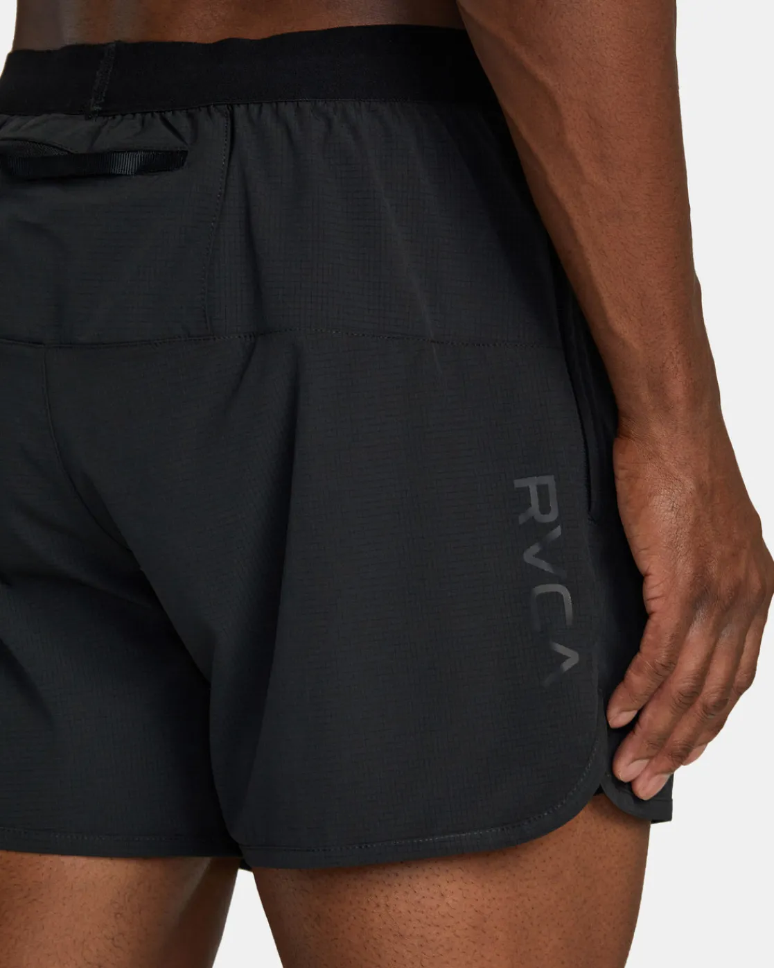 RVCA RUNNER 14" ELASTIC WAIST SHORTS Black Clearance