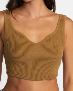 RVCA SELECTS ROUNDABOUT SWEATER TANK V-NECK SWEATER Ermine Best