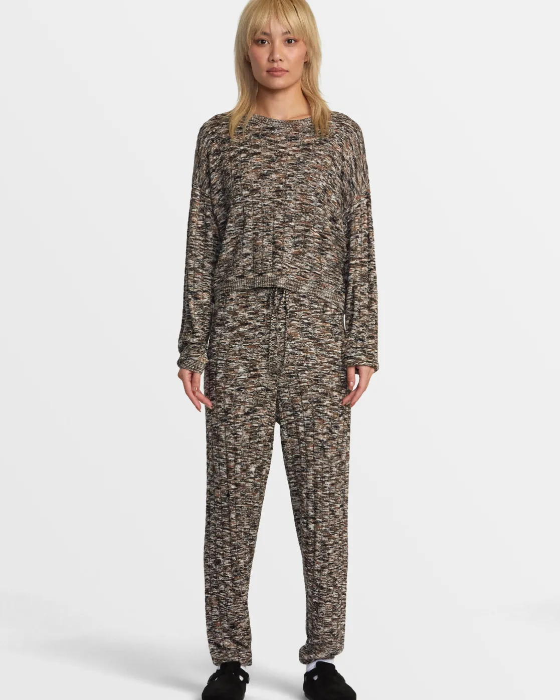 RVCA SOFT CABLE SWEATER Ermine Hot