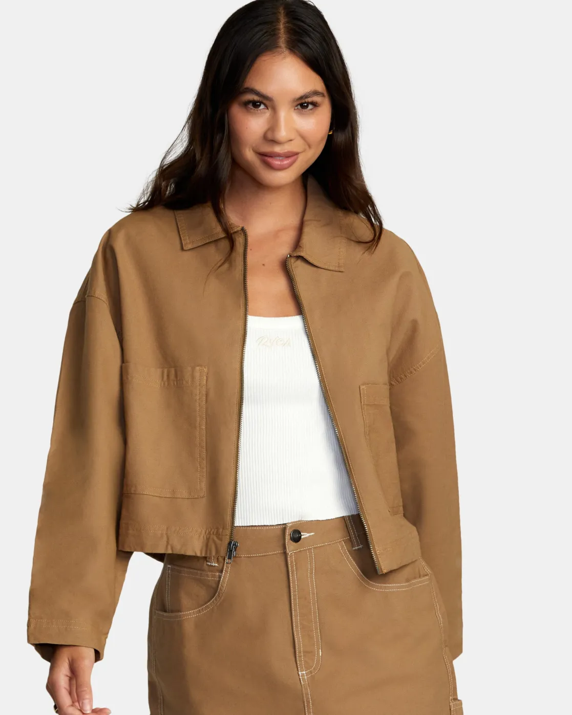 RVCA SPRING SHIFT LONG SLEEVE SHACKET Ermine Discount