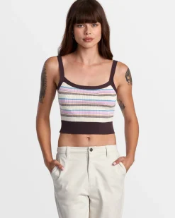 RVCA TATUM SWEATER TANK TOP New Plum Online