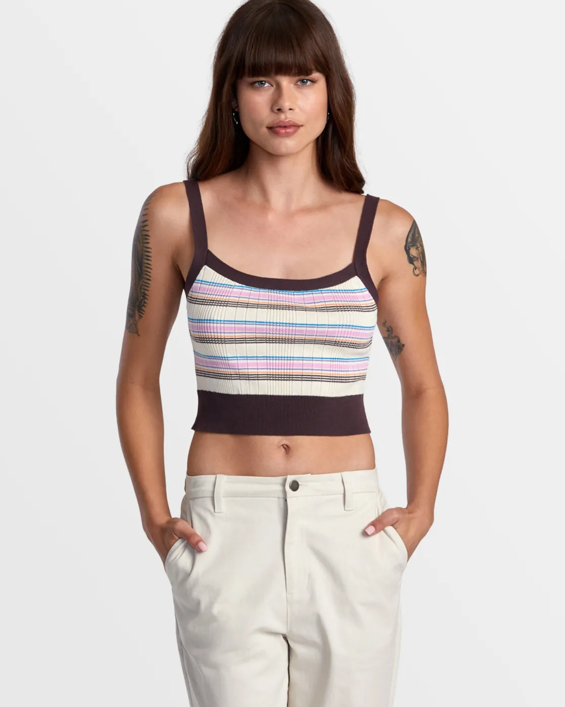 RVCA TATUM SWEATER TANK TOP New Plum Online