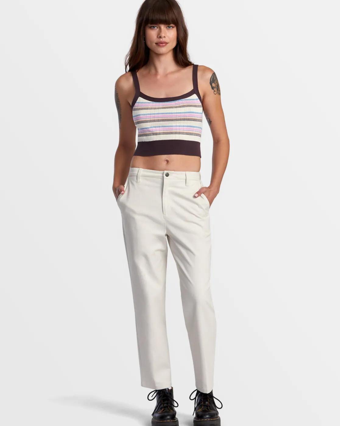 RVCA TATUM SWEATER TANK TOP New Plum Online