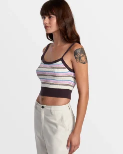 RVCA TATUM SWEATER TANK TOP New Plum Online