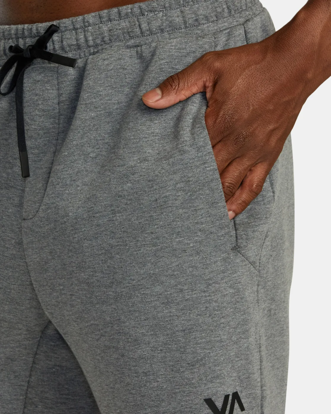 RVCA TECH FLEECE ELASTIC WAIST SHORTS Heather Grey Clearance
