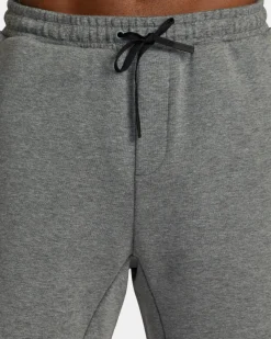 RVCA TECH FLEECE ELASTIC WAIST SHORTS Heather Grey Clearance