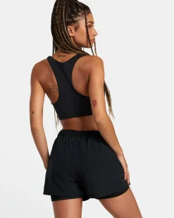RVCA VA ESSENTIAL MID-RISE YOGGER X TECHNICAL TRAINING SHORTS Black Outlet