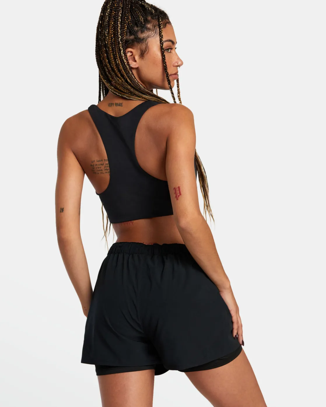 RVCA VA ESSENTIAL MID-RISE YOGGER X TECHNICAL TRAINING SHORTS Black Outlet