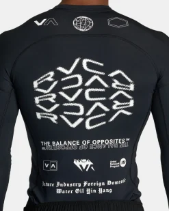 RVCA VA SPORT LONG SLEEVE RASHGUARD Black All Brand 2 Best