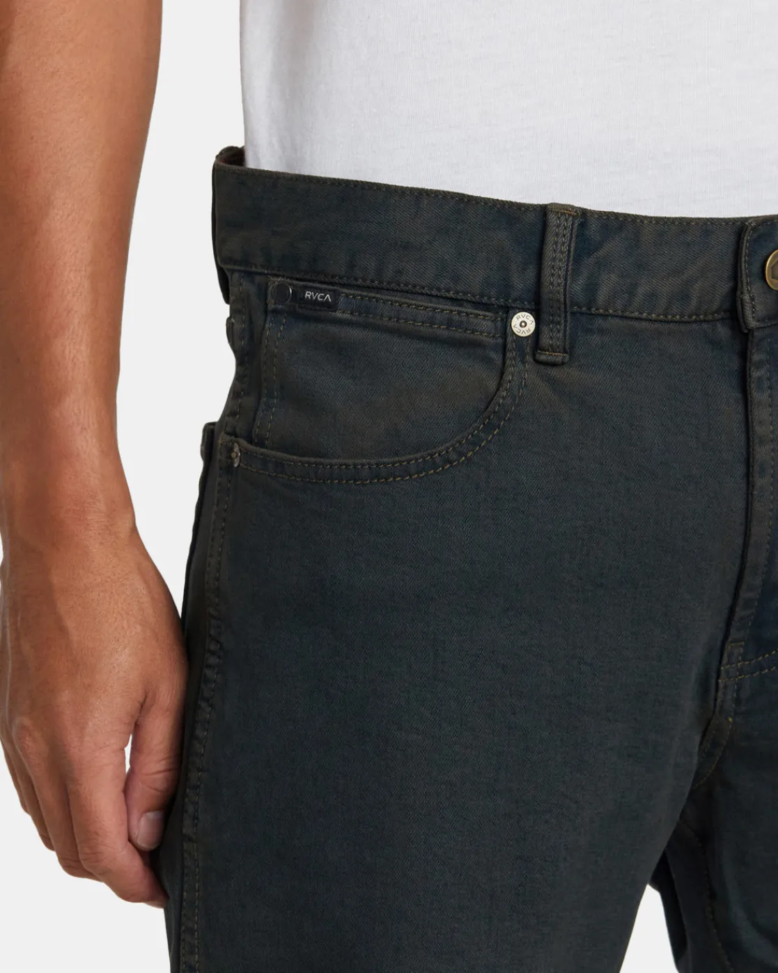 RVCA WEEKEND ANP DENIM JEANS Black Overdye Discount